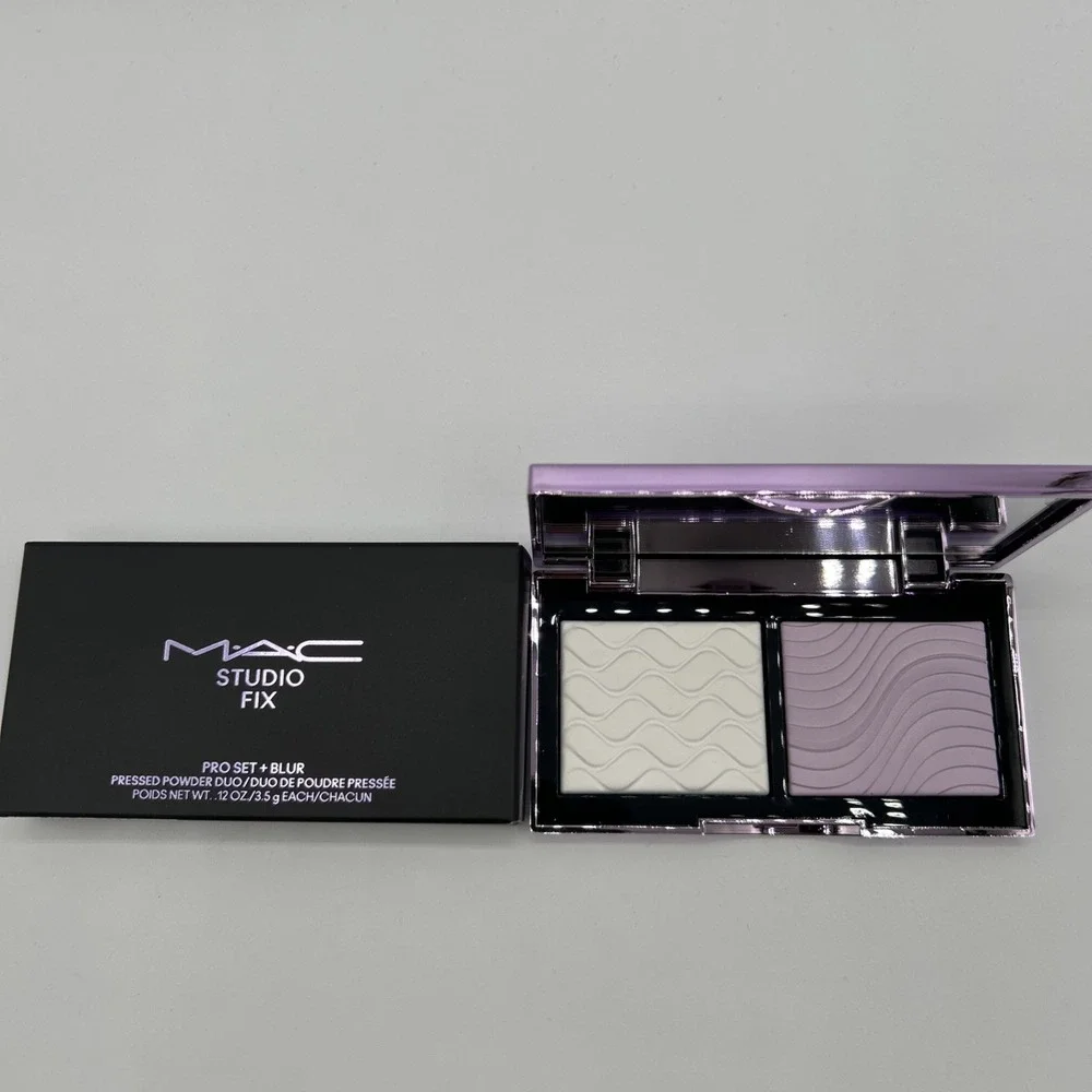 Mac Studio Fix Pro Set + Blur Pressed Powder Duo .12oz/3.5g Each NEW
